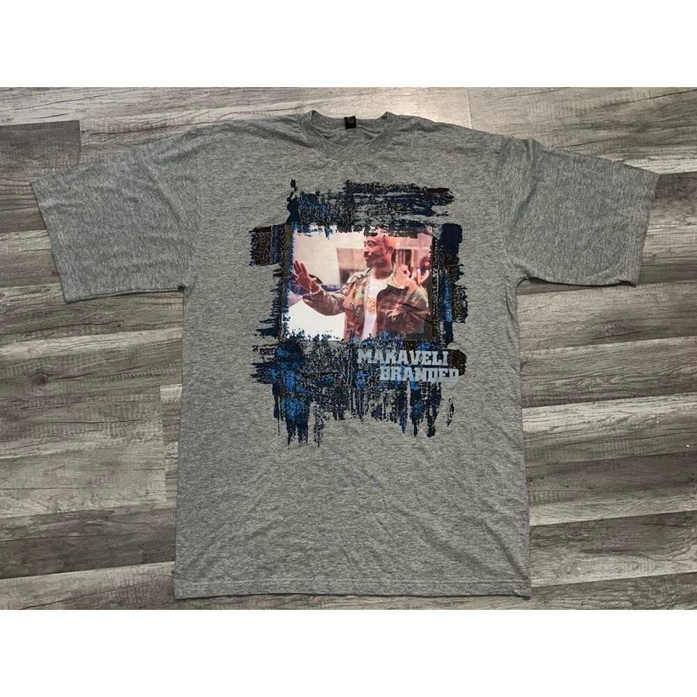 New Vintage Y2K 2PAC Tupac Shakur Makaveli BLING Hip Hop Rap T-shirt 2XL